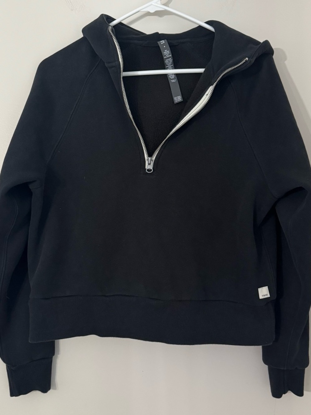 Vuori Black Half-Zip V-Neck Sweatshirt